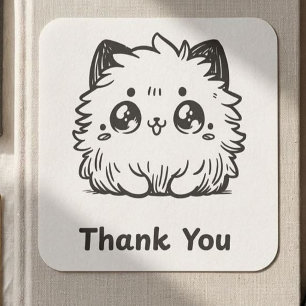 'Thank you sticker' Square Sticker
