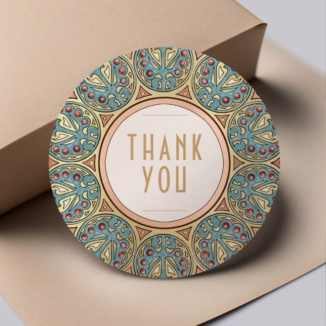 Thank You Sticker Vintage Art Nouveau Mucha (Creator Uploaded)