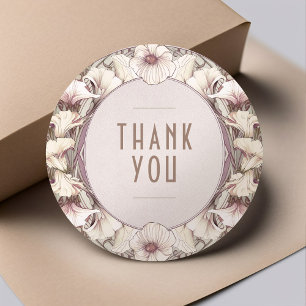 Thank You Sticker Vintage Art Nouveau Mucha