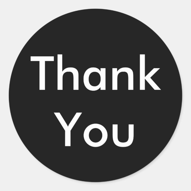 Thank You Stickers - Black (Front)