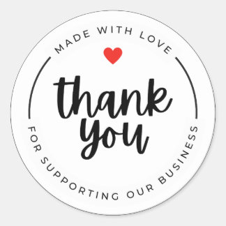 ' Thank you 'stickers  Classic Round Sticker