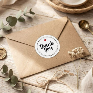 ' Thank you 'stickers  Classic Round Sticker
