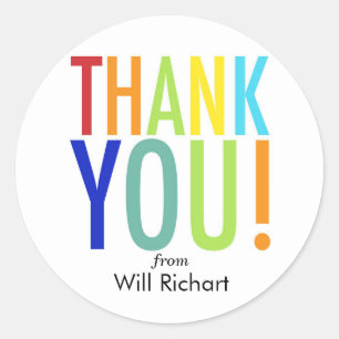 Thank you stickers customizable gift tags