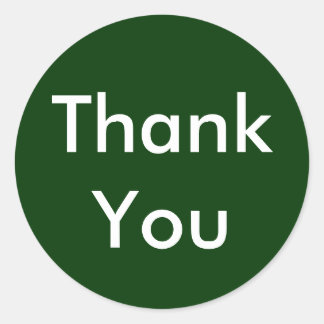 Thank You Stickers on Dark Green Background