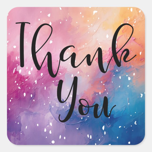 Thank You Stickers | Small Business Packaging Labe (Front)