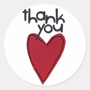 THank you stikers Classic Round Sticker