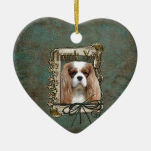 Thank You - Stone Paws - Cavalier Ceramic Ornament