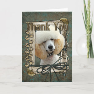 Thank You - Stone Paws - Poodle - Apricot Card