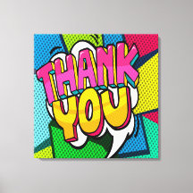 THANK YOU Stretched Canvas Print