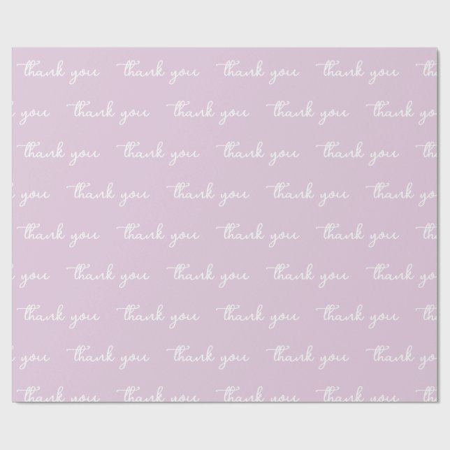  THANK YOU STYLISH SIMPLE MODERN PERSONALIZED  WRAPPING PAPER (Flat)