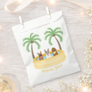 Thank You Summer Dogs Swimming Pool Favour Bag