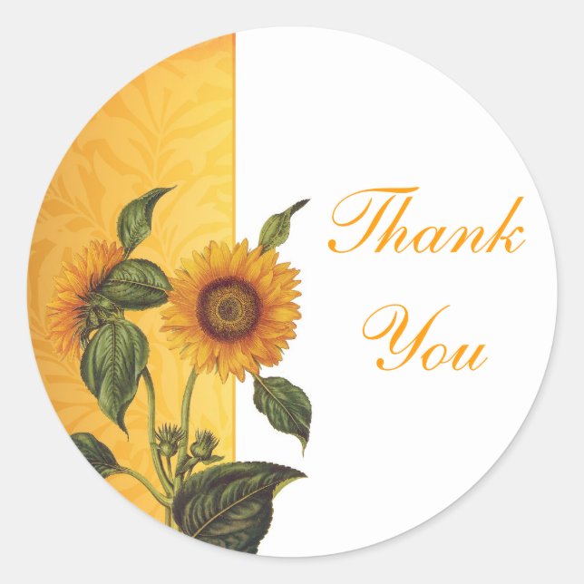 thank you sunflower stickers (Front)