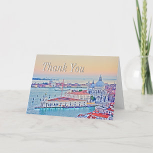 Thank You Sunset In Venice, Italy Card