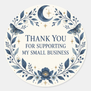 Thank You Supporting My Small Business Celestial Classic Round Sticker