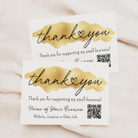 Thank You Supporting Small Business Gold