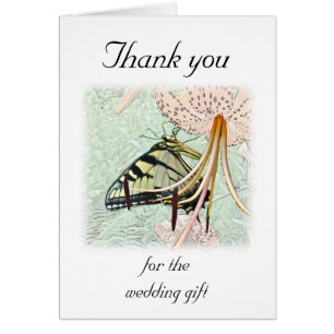 Thank You Swallowtail Butterfly on Turk's Cap Lily