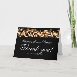 Thank You Sweet 16 Hollywood Glam Gold