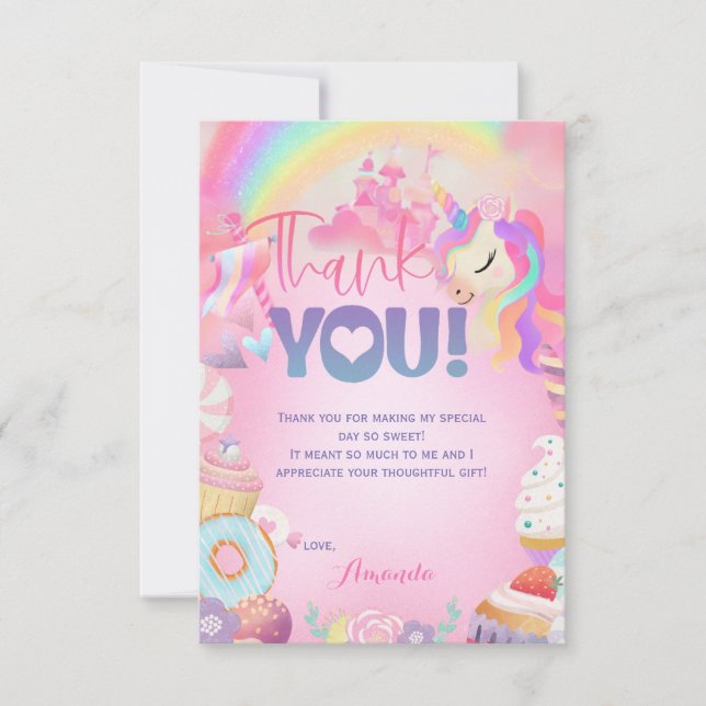 Thank you Sweet Birthday Card (Front)