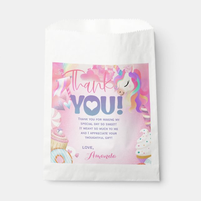 Thank you Sweet Birthday Favour Bag (Front)