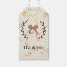 Thank you Sweet watercolor floral background Kraft