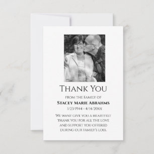 Thank You, Sympathy Card, Loss Thank You Card