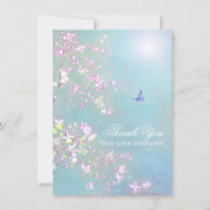 Thank You Sympathy Funeral Butterfly PHOTO Card