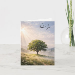 Thank You Sympathy Solitary Tree Card