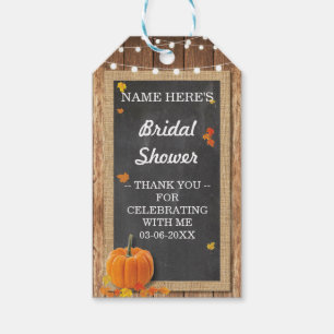Thank you Tag Floral Chalk Pumpkin Bridal Shower