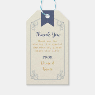 Thank you Tag Library Favour Tags Wedding Bookmark