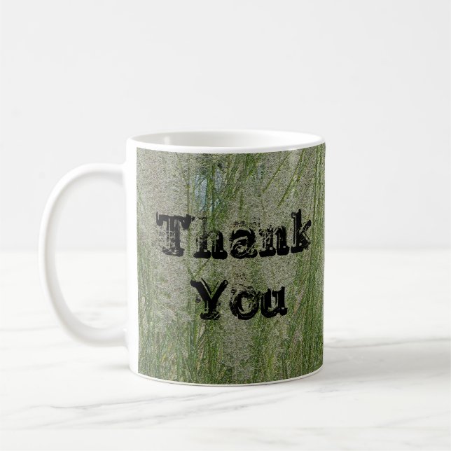 Thank You Tall Desert Grass Photo Appreciation Coffee Mug (Left)