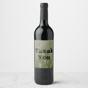 Thank You Tall Desert Grass Photo Appreciation Wine Label
