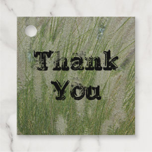 Thank You Tall Desert Grass Plants Appreciation Favour Tags