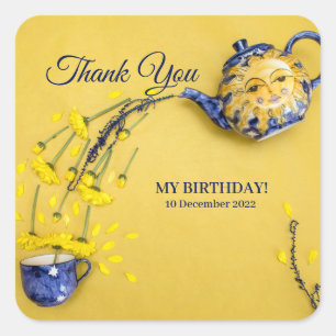 Thank You Tea Pot Sticker