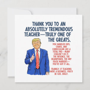 Thank You Teacher Appreciation Card