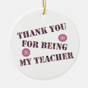 Thank You Teacher Appreciation Holiday Keepsake Ceramic Ornament