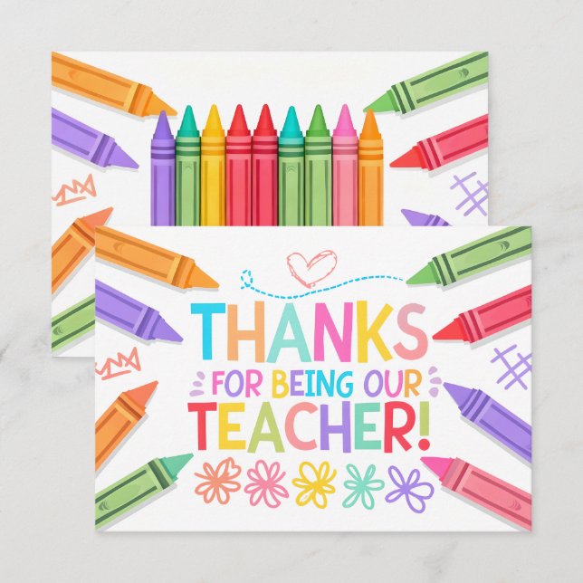 Thank you Teacher Card (Front/Back)