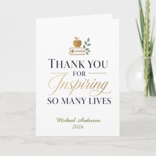 Thank You Teacher Custom Name Card