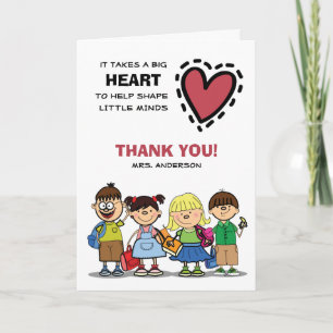 Thank You, Teacher. Custom Name Greeting Cards