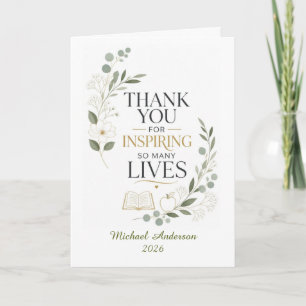 Thank You Teacher Custom Name Retirement Card