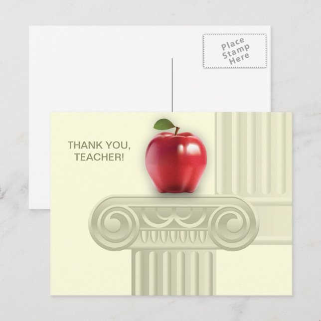Thank You Teacher Custom Postcard (Front/Back)