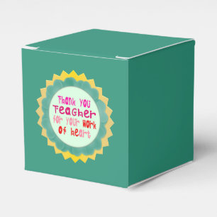 Thank You, Teacher, for Your Work of Heart Favor Box