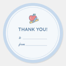 "Thank You" Teacher Gift Sticker
