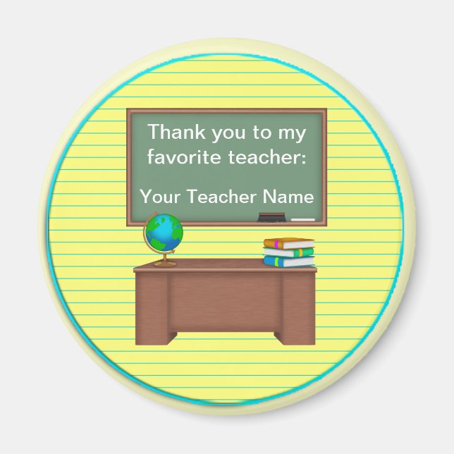 Thank You Teacher Gifts Magnet (Front)