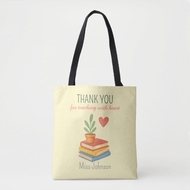 Thank You Teacher – Heartfelt Appreciation Gift Tote Bag (Front)