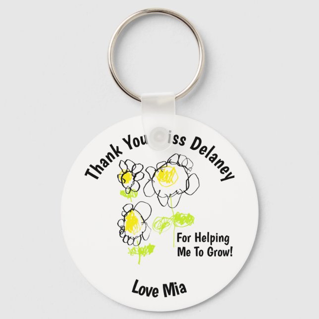 Thank You Teacher  Keychain (Front)