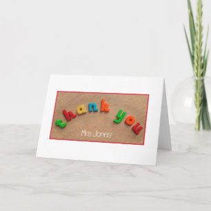 Thank you teacher magnetic letter card
