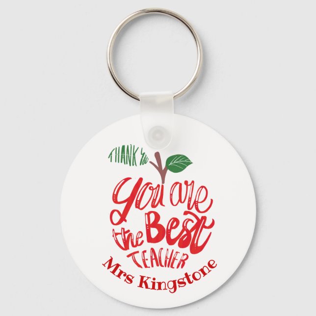 Thank you teacher mug you are the best! keychain (Front)