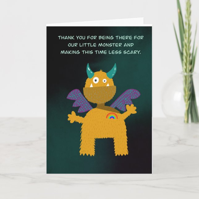 Thank you teacher, nursery teacher, kindergarten card (Front)