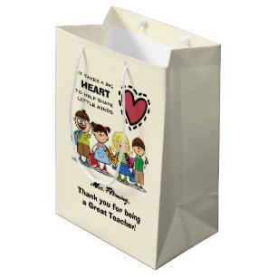 Thank You, Teacher. Personalized Gift Bags