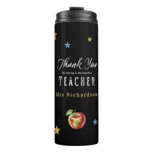 Thank You Teacher Personalized Hot Drinks Thermal Tumbler